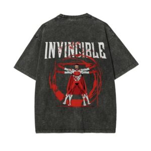 INVINCIBLE Oversized Washed Graphic Tee – Limited Edition