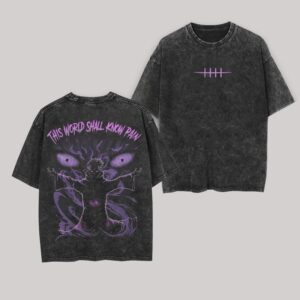 Oversized "This World Shall Know Pain" Graphic T-Shirt – Anime Inspired