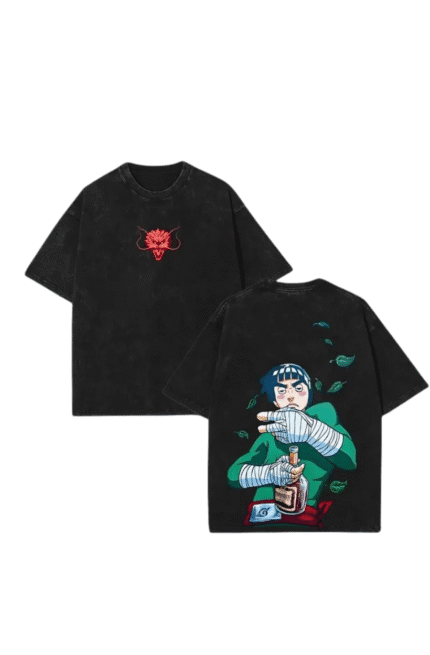 "Drunken Taijutsu" Oversized Anime Tee – Rock Lee Edition